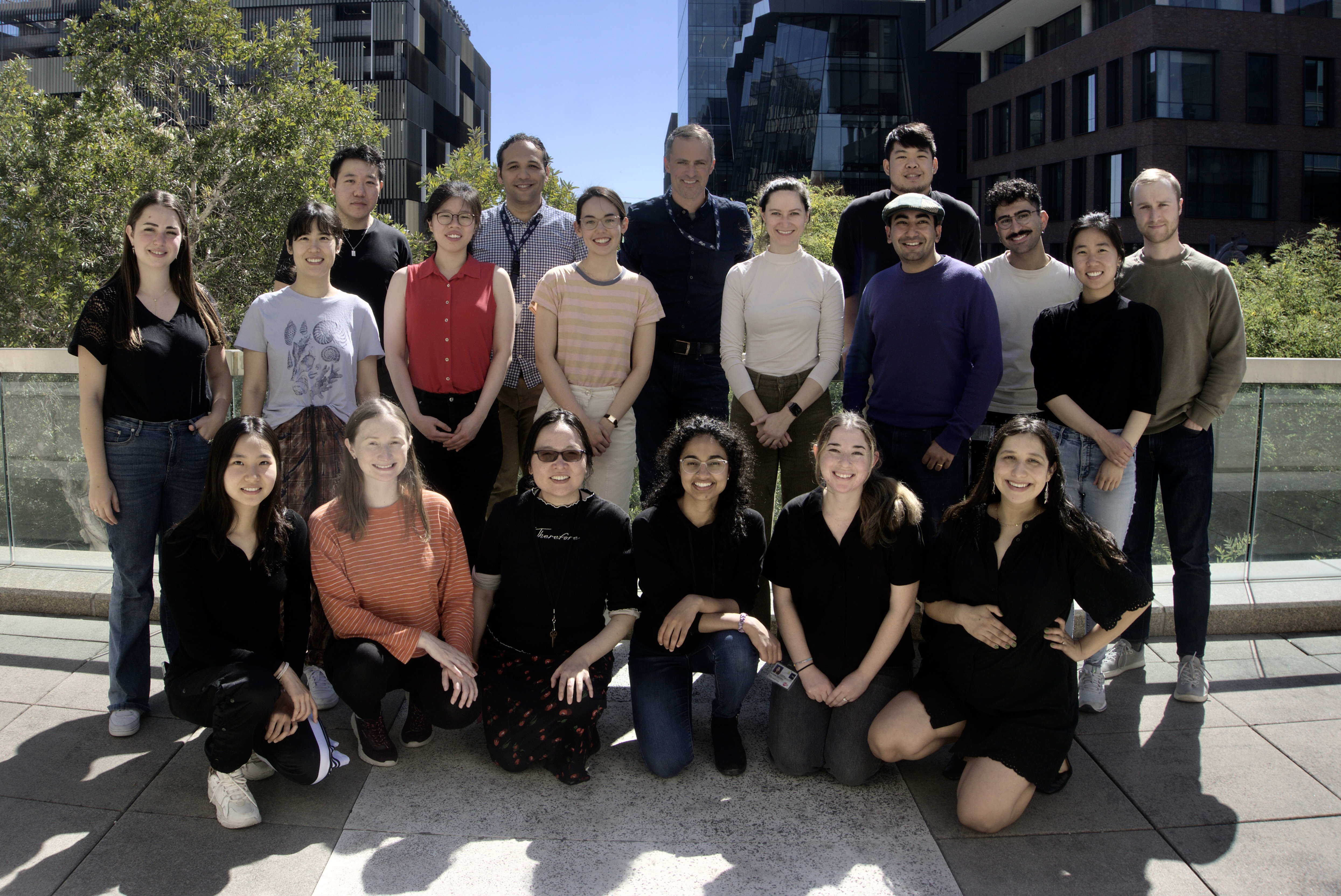 Lab photo outside of Genentech hall